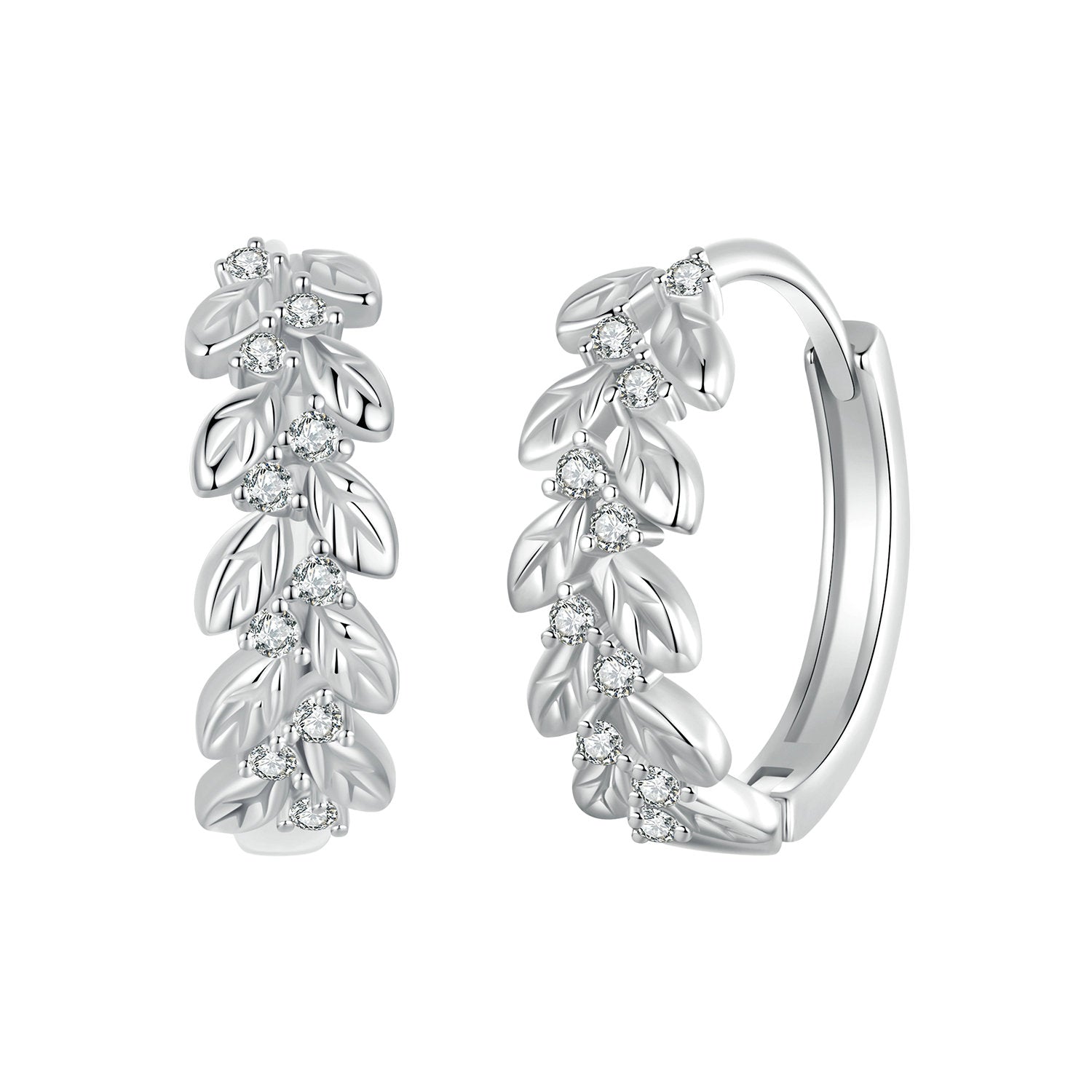 925 Sterling Silver Earrings with Pavé Setting CZ  DestGlow