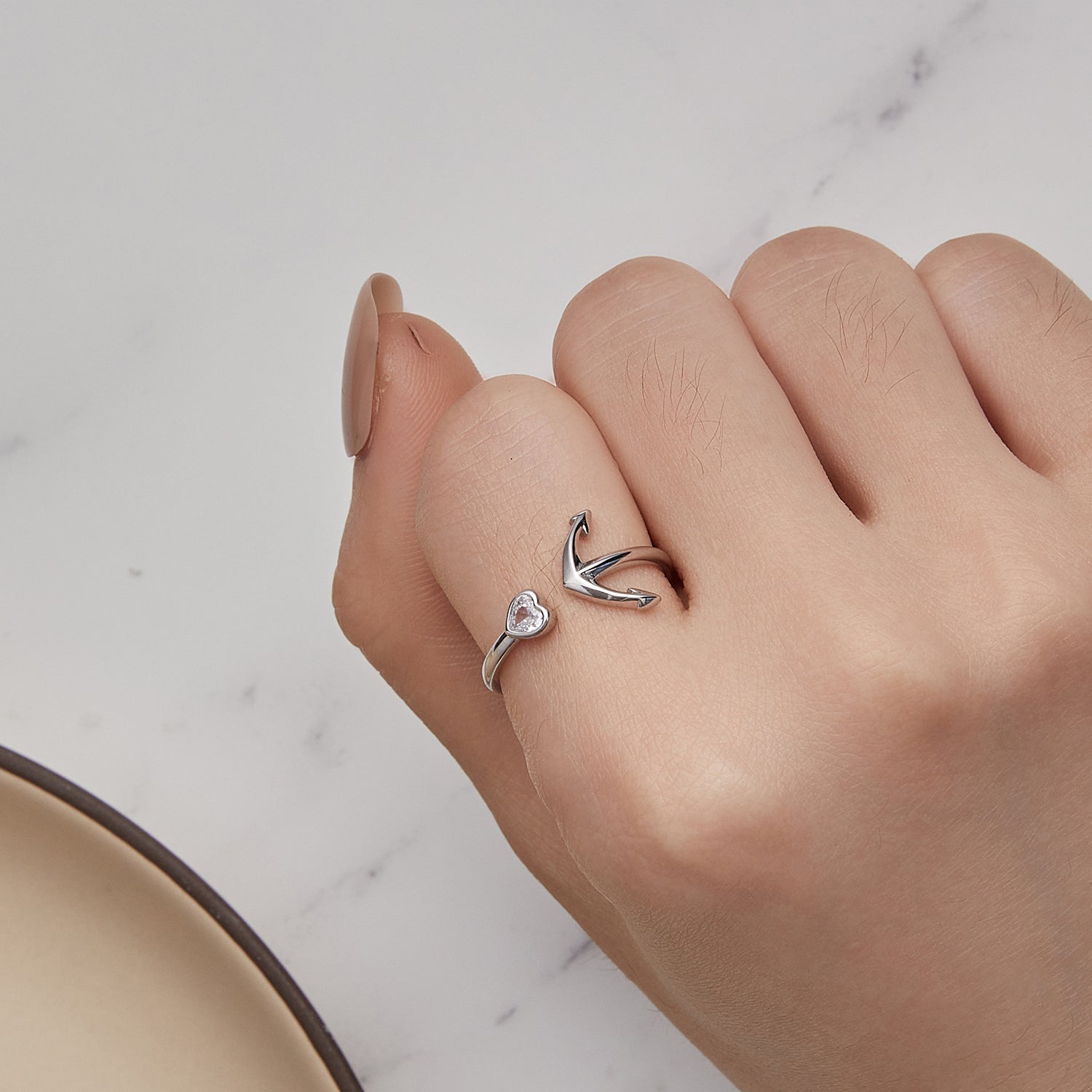 925 Sterling Silver Plated Platinum Ring with Pavé Setting for Men  DestGlow