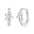 925 Sterling Silver & White Gold Earrings with Pavé Setting CZ - 12x6mm for Women  DestGlow