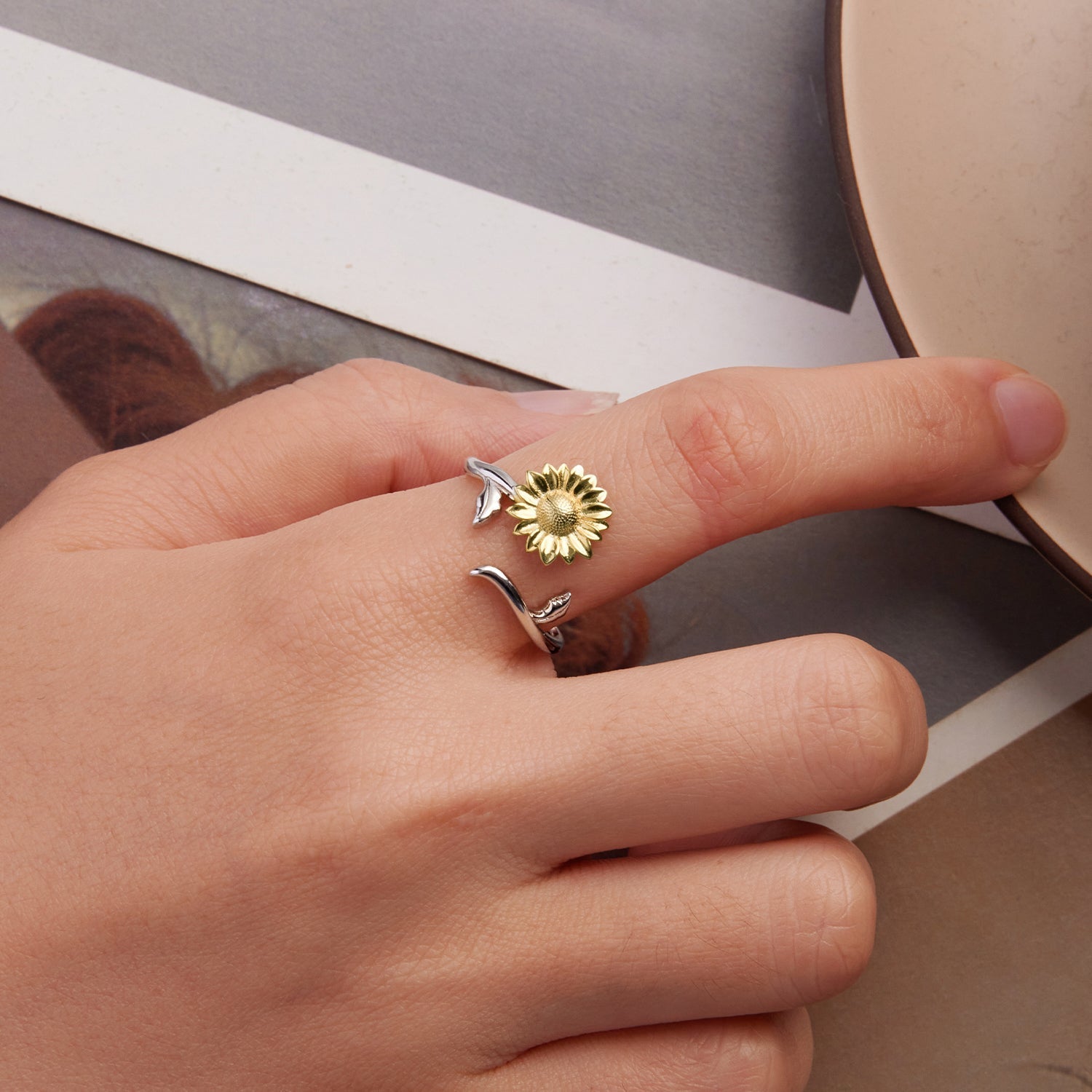 925 Sterling Silver Plated White Gold Ring for Women  DestGlow