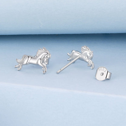 925 Sterling Silver Earrings 0.9*1.3cm with White Gold Plating for Women  DestGlow
