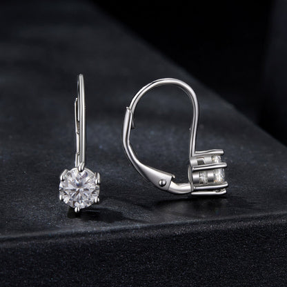 925 Sterling Silver 0.5 Carat Moissanite Earrings for Women  DestGlow