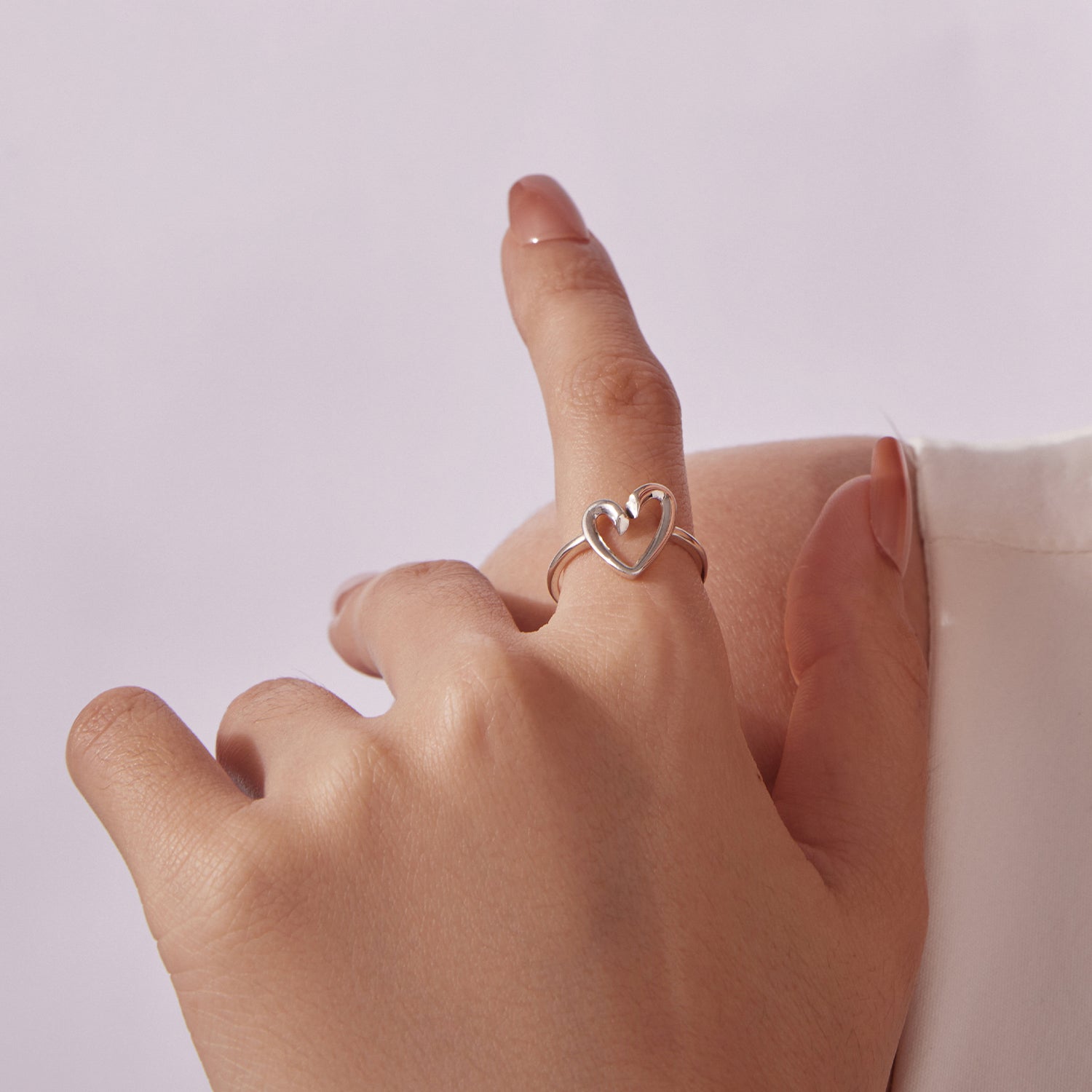 925 Sterling Silver Oxidized Silver Heart Ring for Women  DestGlow
