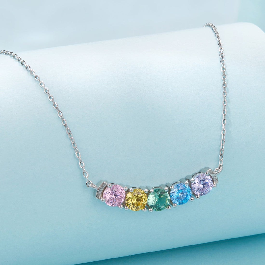 925 Sterling Silver White Gold Plated 40+5cm Necklace with Pavé Setting CZ for Women  DestGlow