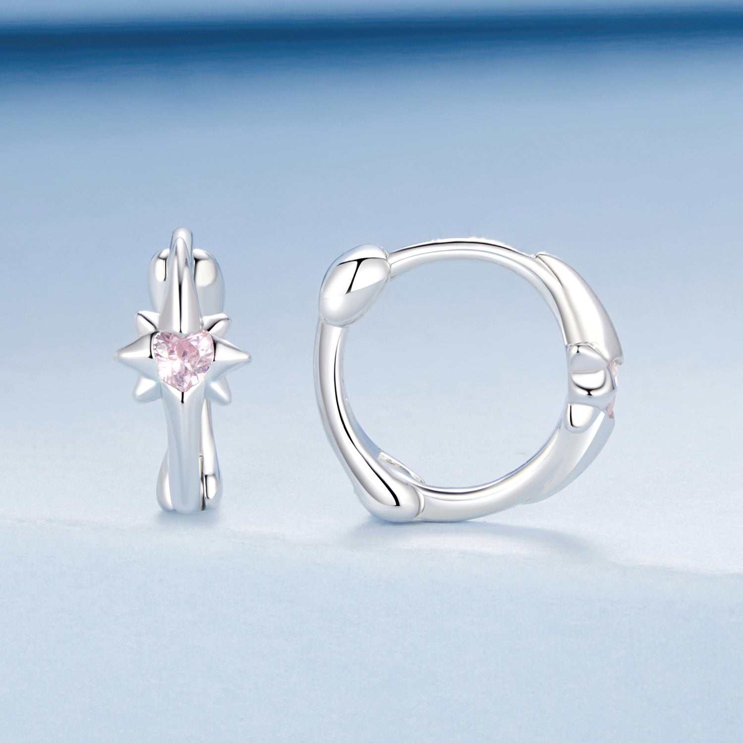 925 Sterling Silver White Gold Plated Earrings with CZ for Women  DestGlow
