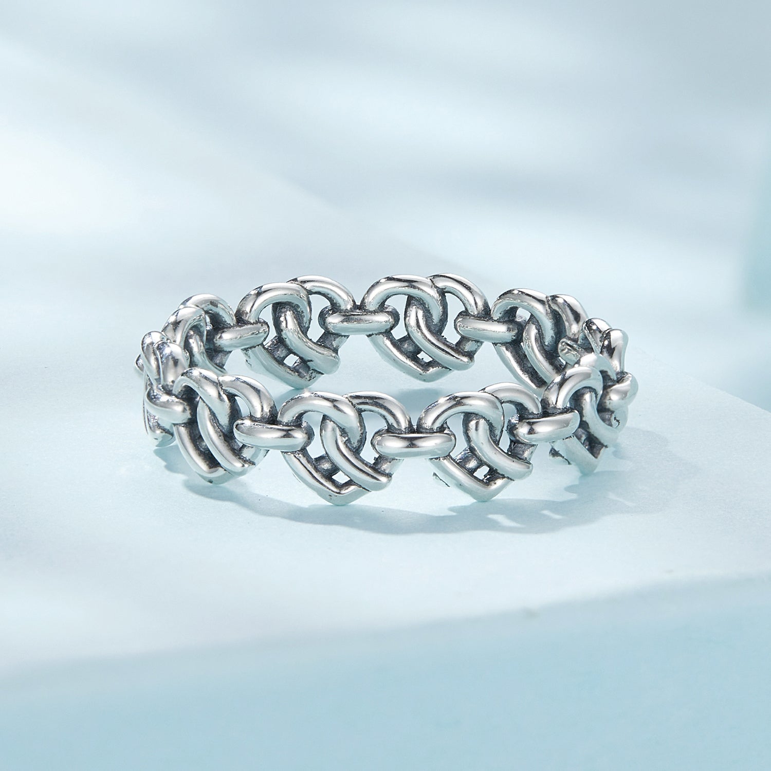 925 Sterling Silver Oxidized Ring - Size 6 for Women  DestGlow