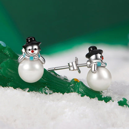 925 Sterling Silver White Gold Plated Quality Shell Pearl Earrings  DestGlow