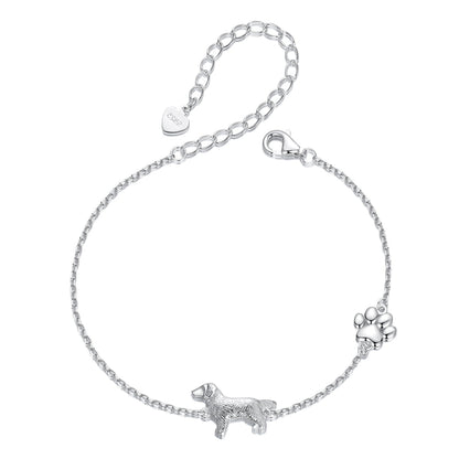 925 Sterling Silver &amp; Plated White Gold Bracelet 15+6cm for Women  DestGlow