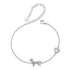 925 Sterling Silver & Plated White Gold Bracelet 15+6cm for Women  DestGlow
