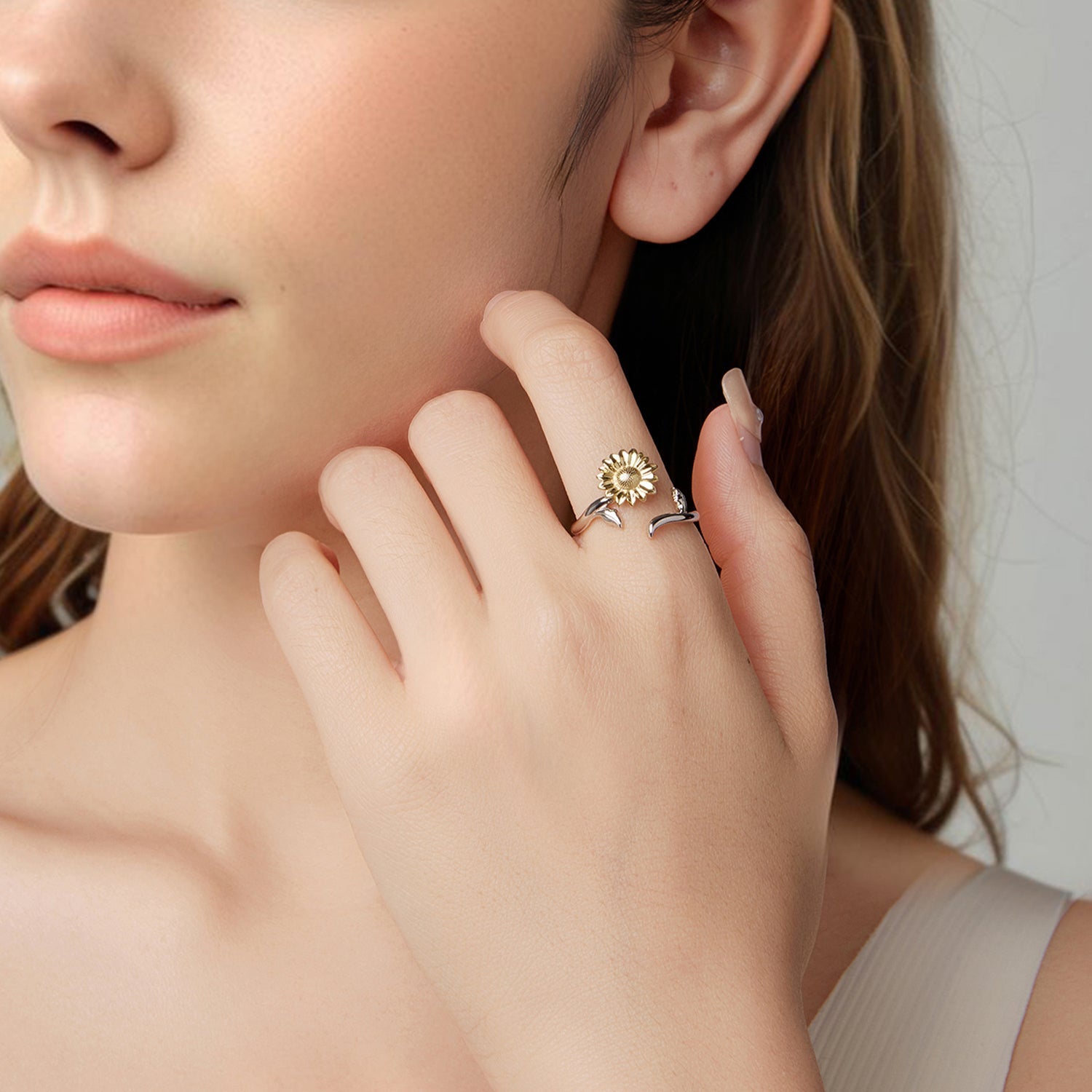 925 Sterling Silver Plated White Gold Ring for Women  DestGlow