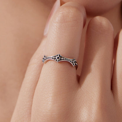 925 Sterling Silver Ring with Pavé Setting CZ, Size 6.0  DestGlow