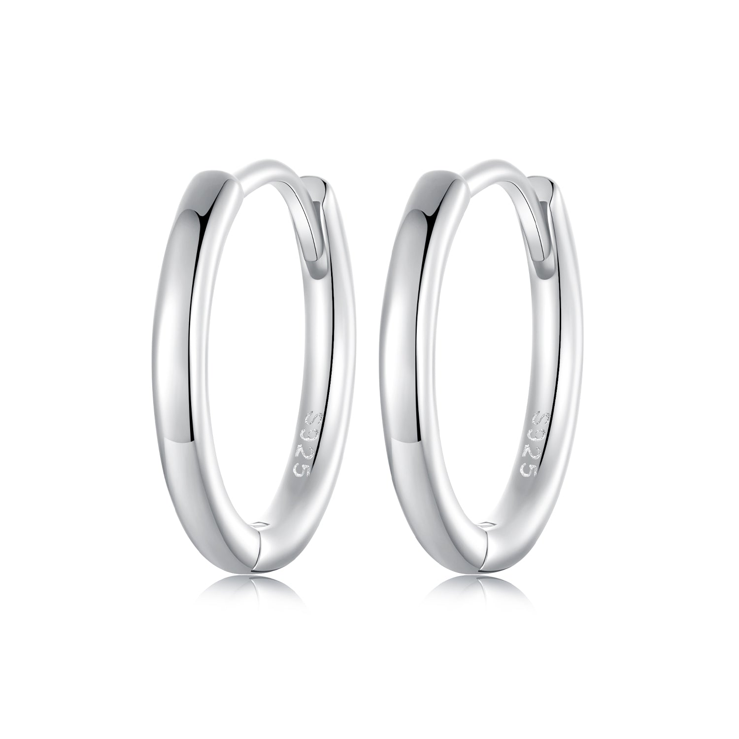 925 Sterling Silver &amp; White Gold Plated Earrings for Women