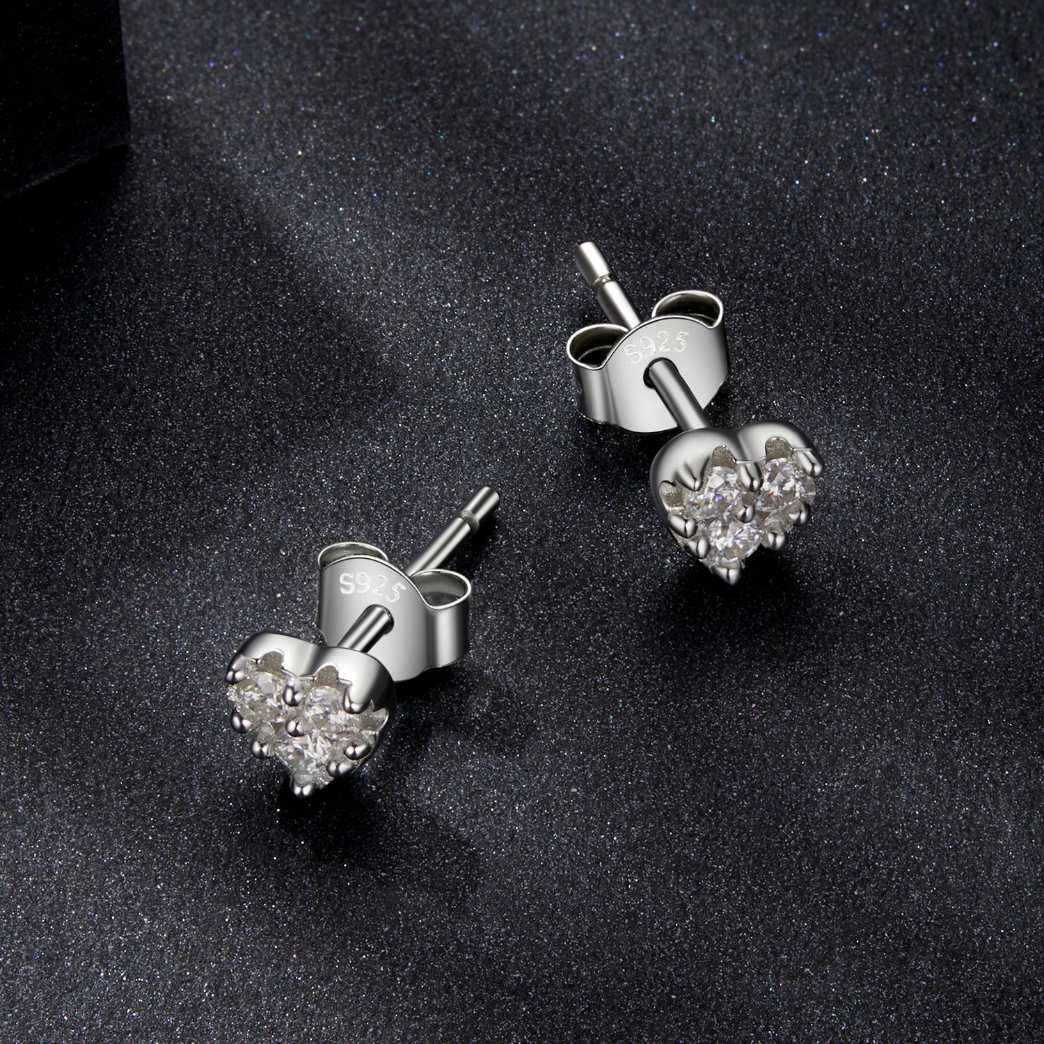 925 Sterling Silver Moissanite 0.03 Carat Earrings for Women  DestGlow