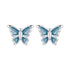 S925 Sterling Silver Earrings with Enamel Process, 6*8mm, Plated Platinum for Women  DestGlow