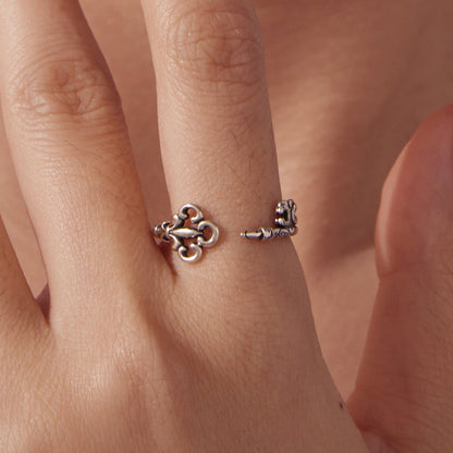 925 Sterling Silver Oxidized 0.14-0.8cm Ring for Women  DestGlow