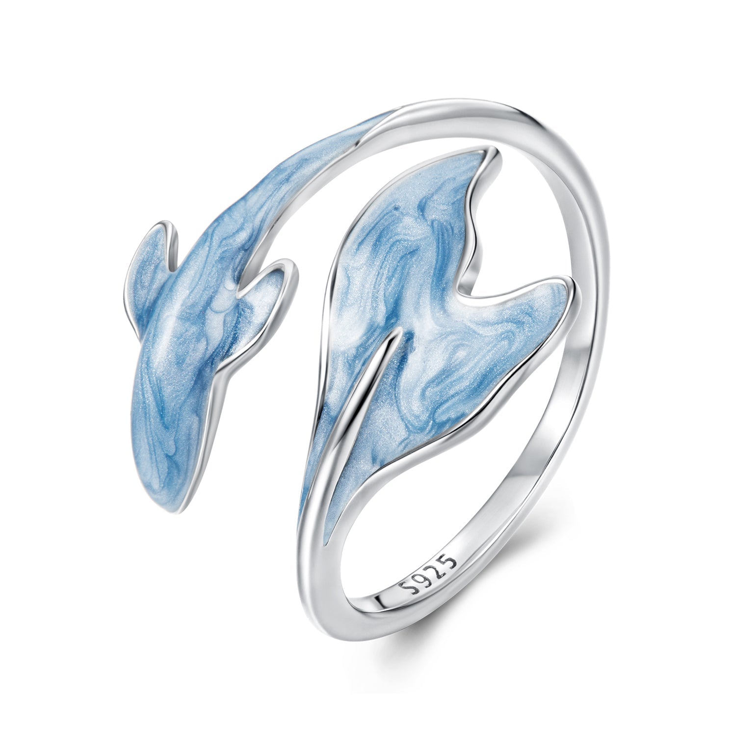 925 Sterling Silver Ring with Enamel Process for Women  DestGlow