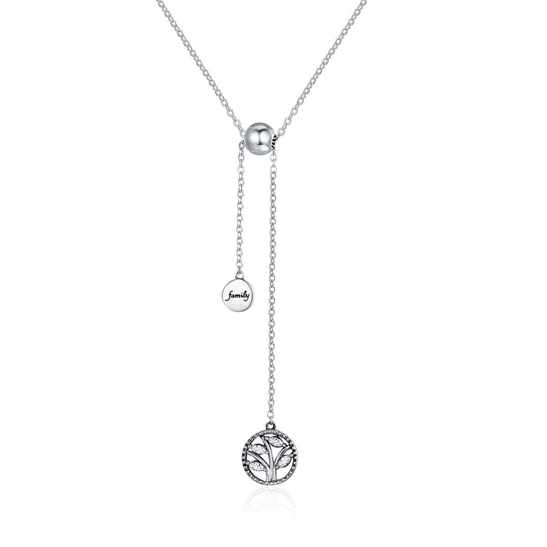 925 Sterling Silver Necklace 42CM Length with 9.5CM Pendant for Women  DestGlow