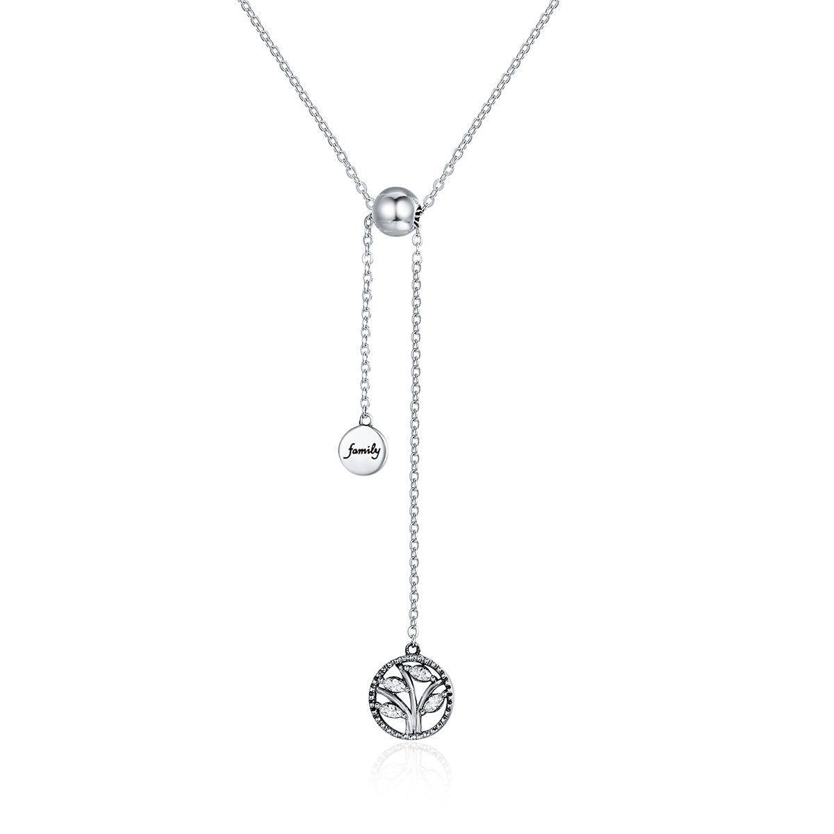 925 Sterling Silver Necklace 42CM Length with 9.5CM Pendant for Women  DestGlow