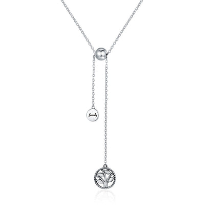 925 Sterling Silver Necklace 42CM Length with 9.5CM Pendant for Women  DestGlow