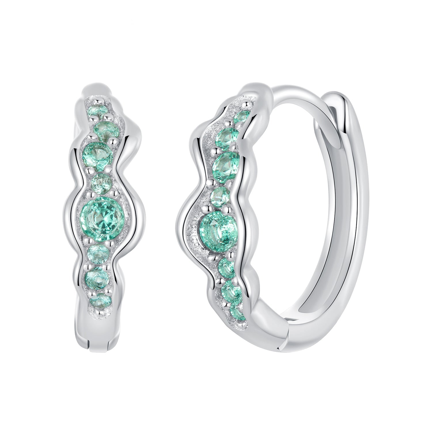 925 Sterling Silver Pave Setting CZ Earrings for Women  DestGlow