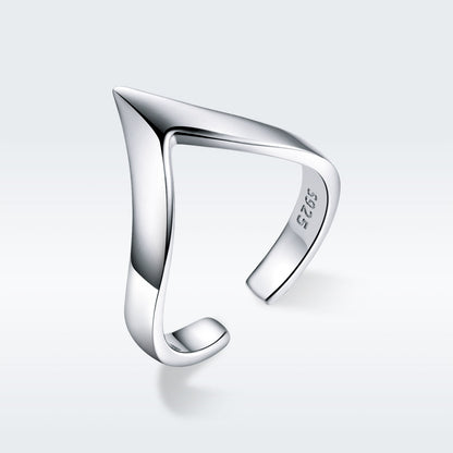 925 Sterling Silver Ring with Platinum Plating - 0.3cm Width - Unisex  DestGlow