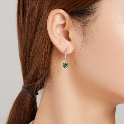 925 Sterling Silver Earrings with Pavé Setting CZ and Plated Platinum  DestGlow