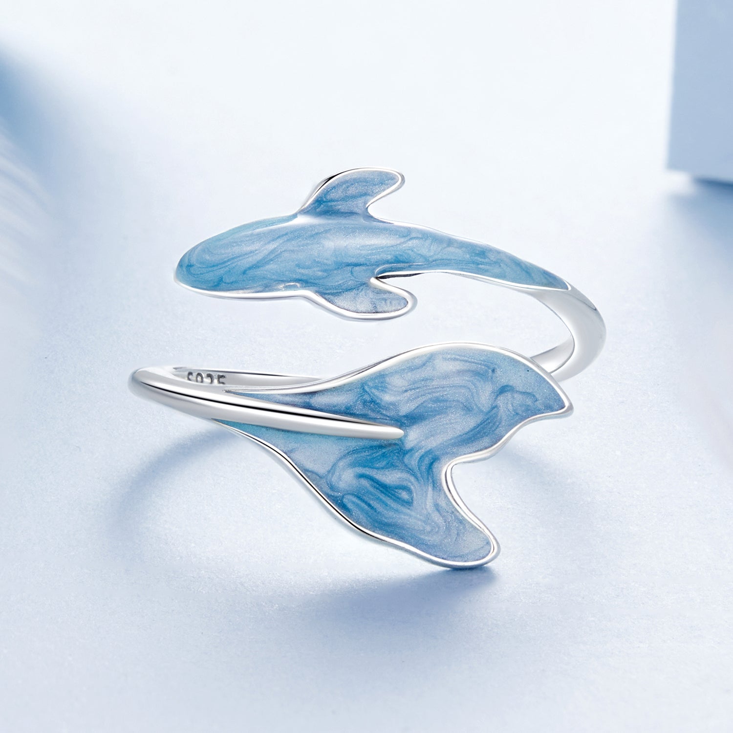 925 Sterling Silver Ring with Enamel Process for Women  DestGlow