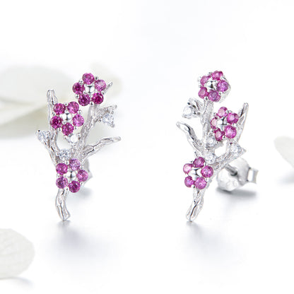 925 Sterling Silver Earrings with Pavé Setting CZ for Women  DestGlow