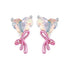 925 Sterling Silver Enamel Earrings with Transparent Glass for Women  DestGlow