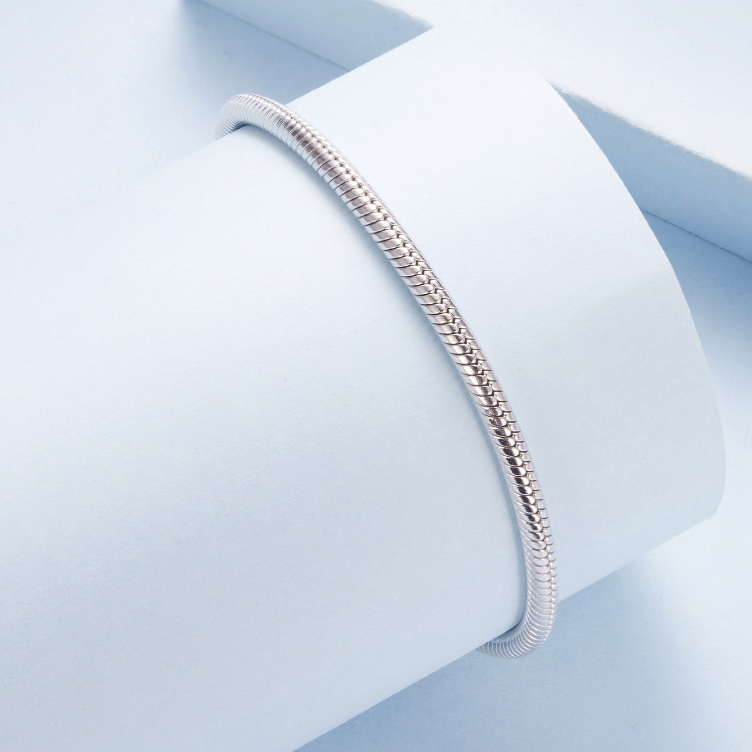925 Sterling Silver Plated White Gold Bracelet - Adjustable 17+5cm  DestGlow