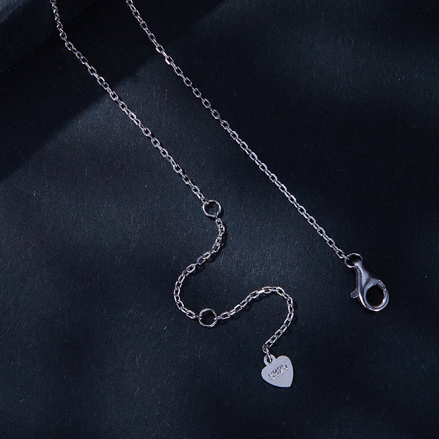 925 Sterling Silver Moissanite Necklace with Pavé Setting in Platinum, 450mm, for Women  DestGlow