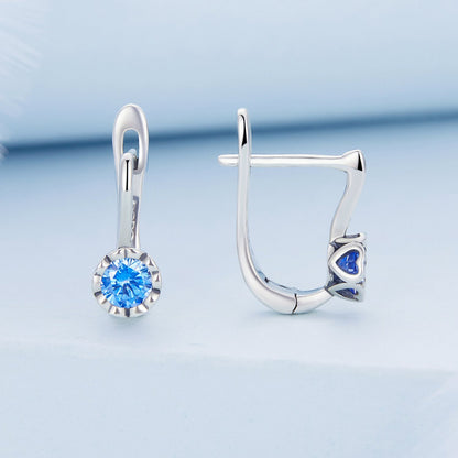 925 Sterling Silver Earrings with Oxidized Finish and Pavé Setting  DestGlow