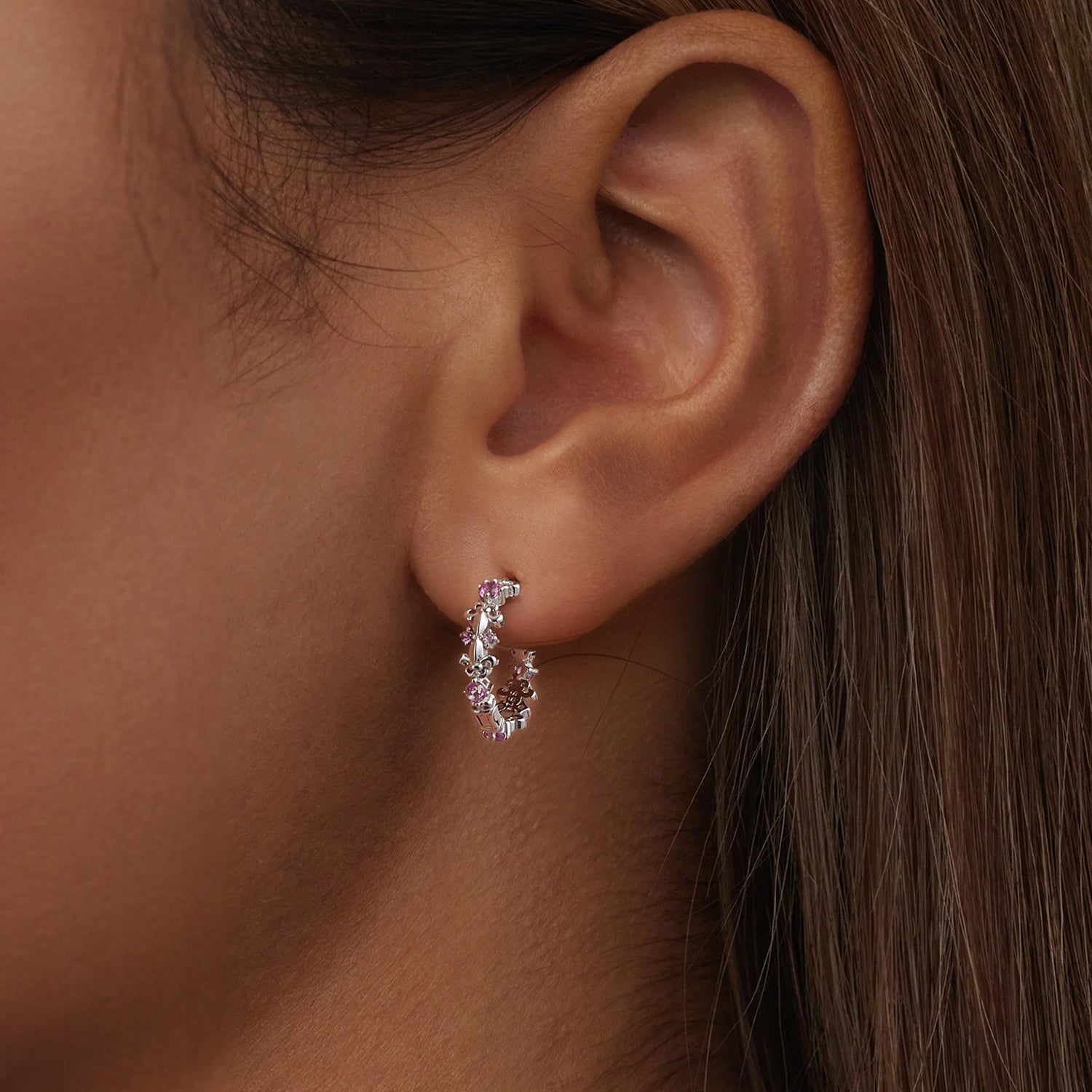 925 Sterling Silver Pavé CZ White Gold Plated Earrings for Women  DestGlow