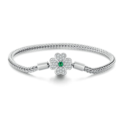 925 Sterling Silver Plated Platinum Bracelet with 3mm Rope for Women  DestGlow