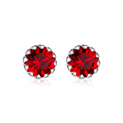 925 Sterling Silver &amp; Plated Platinum Earrings with Pavé Setting CZ for Women