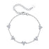 925 Sterling Silver Bracelet with White Gold Plating and CZ Paving for Women  DestGlow