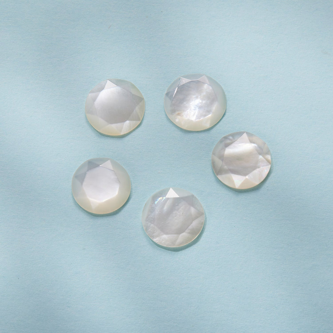 925 Sterling Silver White Gold-Plated Ring with Nacre Pendant - Style E for Women  DestGlow