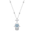 925 Sterling Silver Necklace with Pavé Setting CZ - 400mm Length  DestGlow