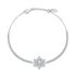 925 Sterling Silver Adjustable Bracelet with Pavé Setting CZ and White Gold Plating for Women  DestGlow