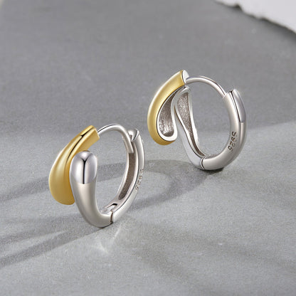 925 Sterling Silver &amp; Plated Gold &amp; Plated White Gold Earrings  DestGlow