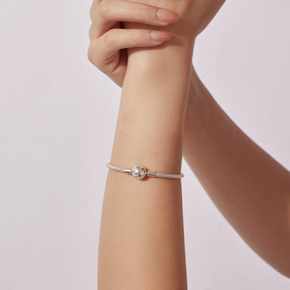 925 Sterling Silver CZ Pavé Setting Bracelet, Size 17.0 for Women  DestGlow