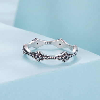 925 Sterling Silver Ring with Pavé Setting CZ, Size 6.0  DestGlow