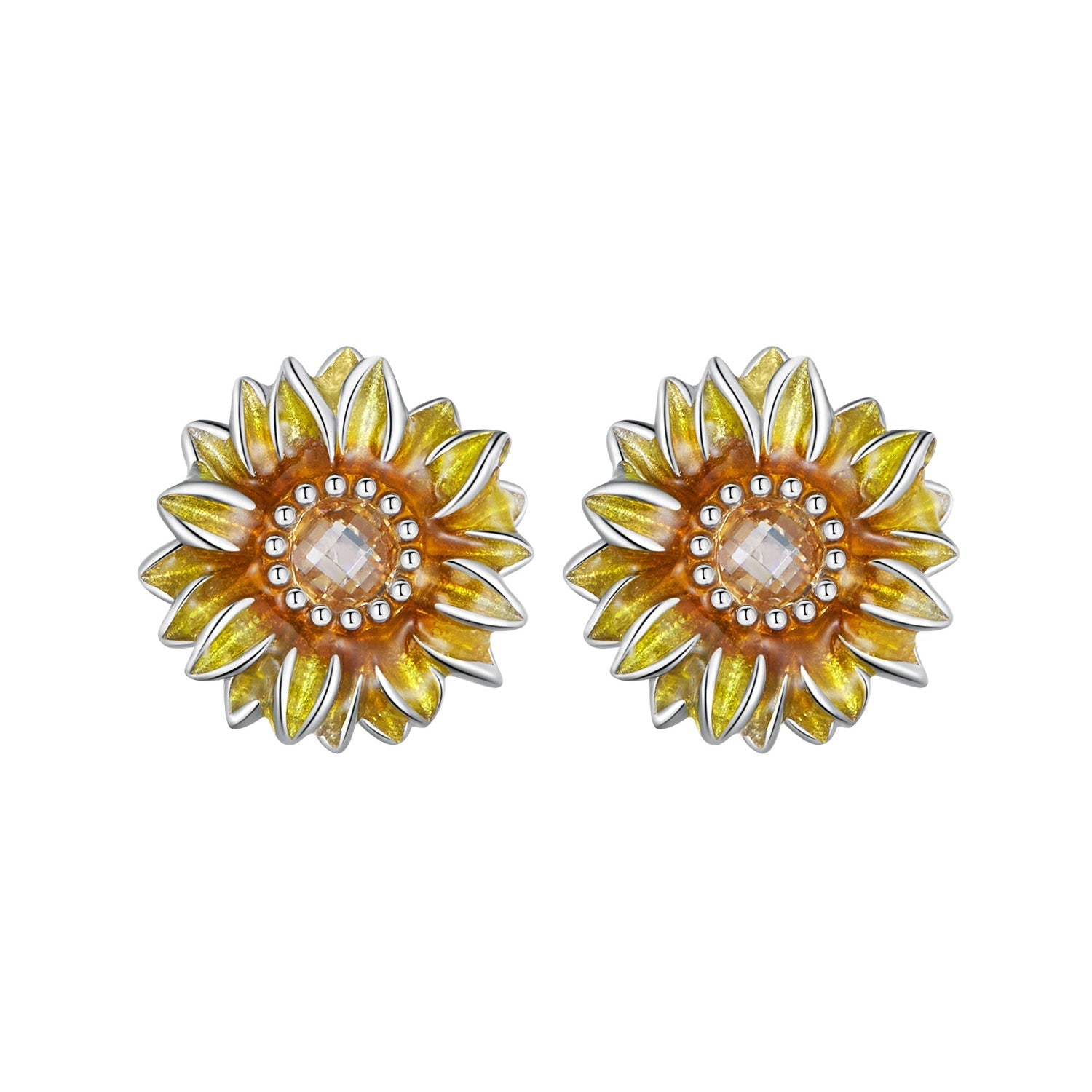 925 Sterling Silver Enamel &amp; Glass Earrings for Women  DestGlow