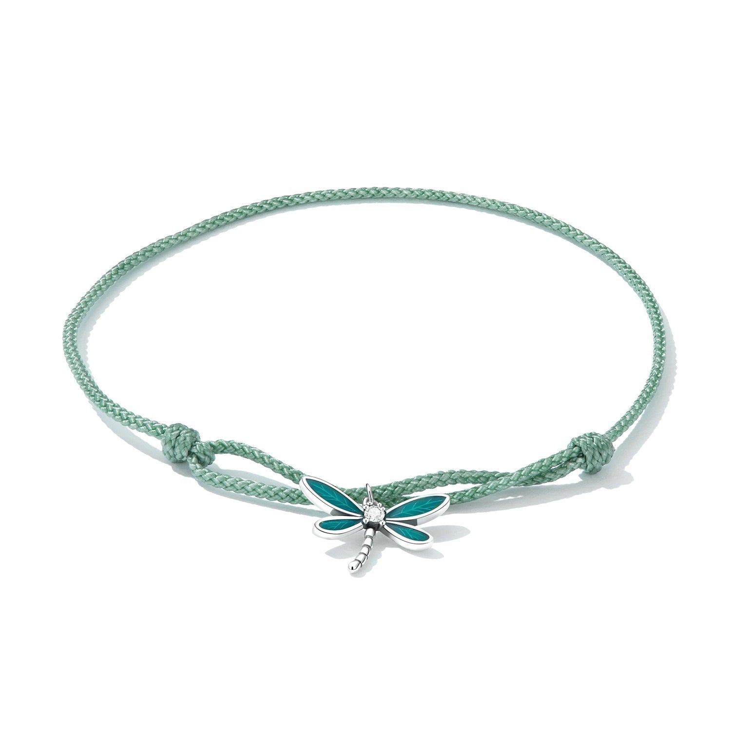 925 Sterling Silver Adjustable Bracelet with CZ and Enamel in Oxidized Finish for Women  DestGlow
