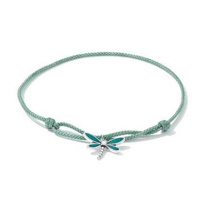 925 Sterling Silver Adjustable Bracelet with CZ and Enamel in Oxidized Finish for Women  DestGlow