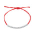 925 Sterling Silver Adjustable White Gold Plated Bracelet with CZ  DestGlow