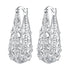 925 Sterling Silver Earrings with Pavé Set CZ, 2.5cm x 0.8cm, for Women  DestGlow