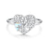 925 Sterling Silver Heart-Shaped Moonstone Ring for Women  DestGlow