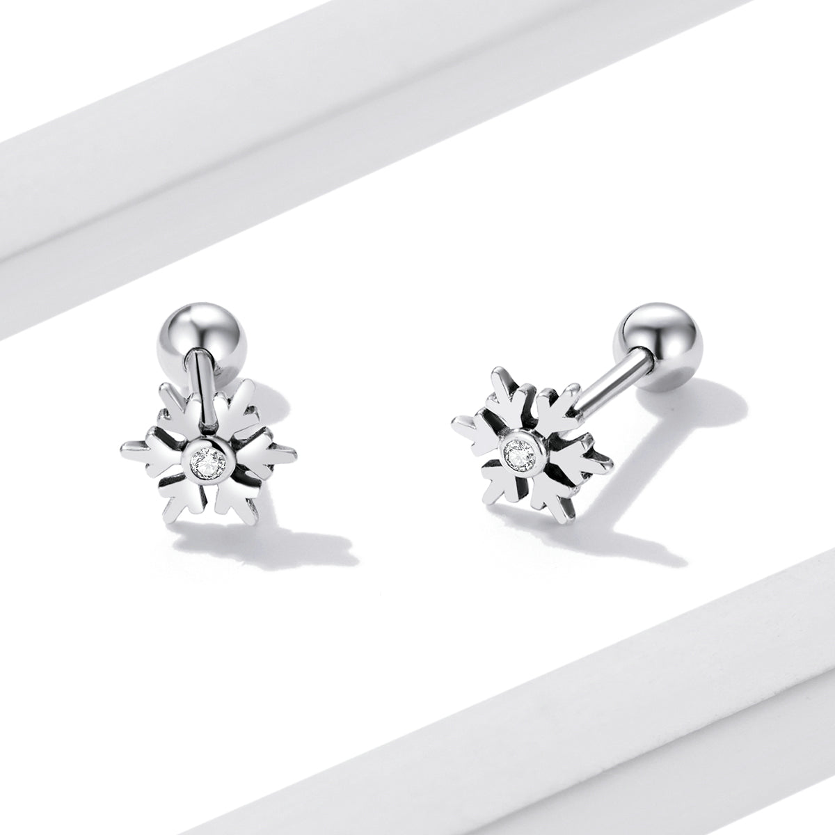 925 Sterling Silver Earrings with Pavé Setting and Oxidized Finish  DestGlow