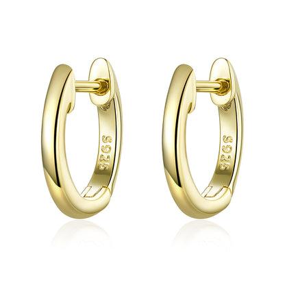 925 Sterling Silver Plated Black Gold Earrings for Women